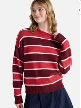 No Boundaries Women's Netflix Stranger Things Striped Sweater, Size Large GUC
